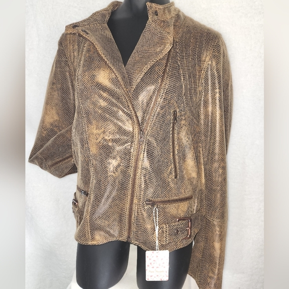 Free People Vegan Leather Jacket size XL - Picture 2 of 5